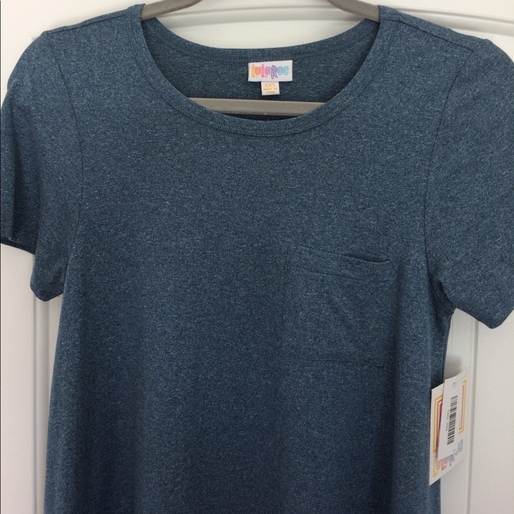 NWT Lularoe Carly Dress Women's Size XXS Blue Pocket